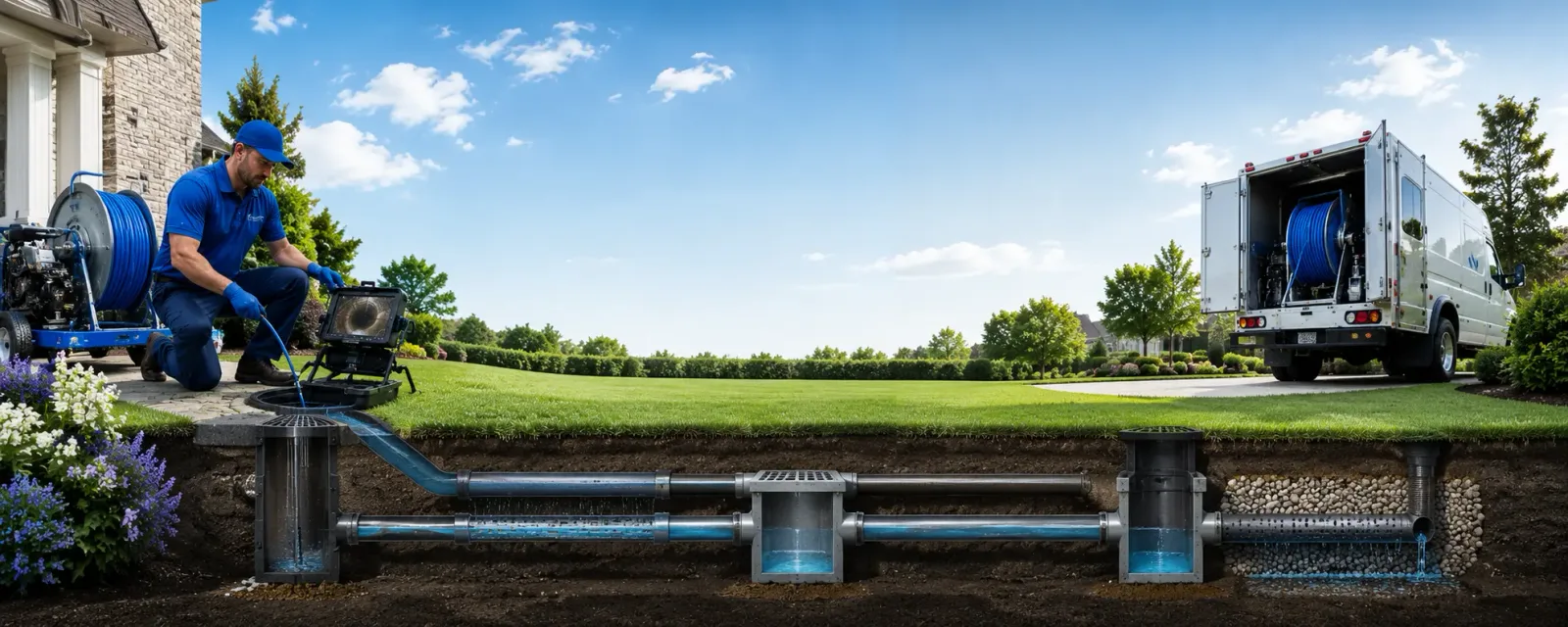 Outdoor drain cleaning information for High Bridge, NJ